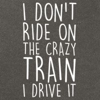 I Don't Ride on the Crazy Train I Drive It Cotton Canvas Backpack