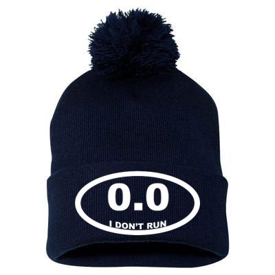 I Don't Run Pom Pom 12in Knit Beanie