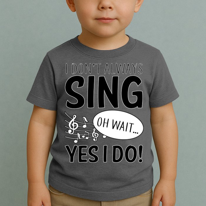 I Don't Sing Oh Wait Yes I Do Toddler T-Shirt