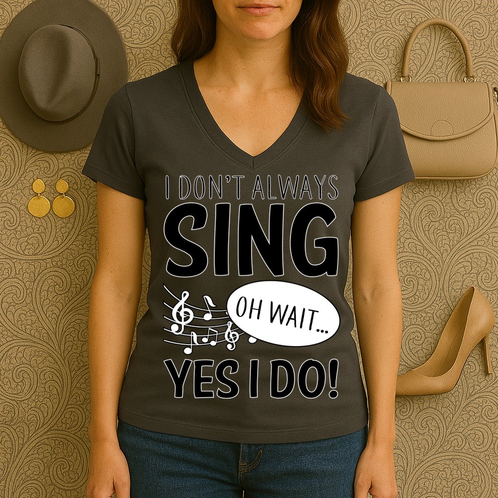 I Don't Sing Oh Wait Yes I Do Women's V-Neck T-Shirt