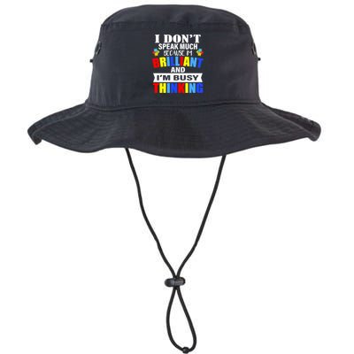 I Don't Speak Much Because I'm Brilliant Autism Bucket Hat