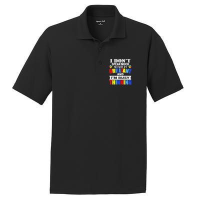 I Don't Speak Much Because I'm Brilliant Autism PosiCharge RacerMesh Polo