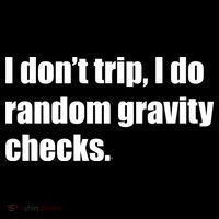 I Don't Trip Random Gravity Checks Cropped Pullover Crew