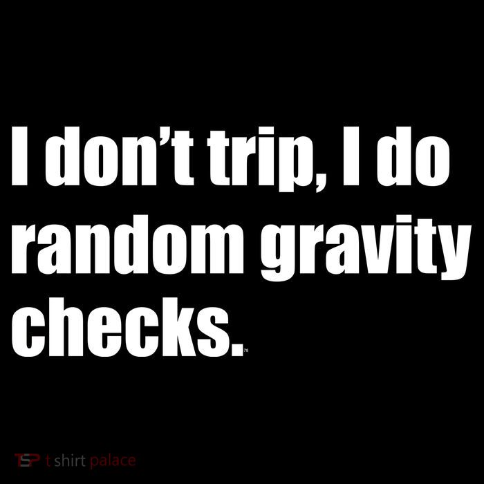 I Don't Trip Random Gravity Checks Cropped Pullover Crew