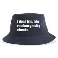 I Don't Trip Random Gravity Checks Sustainable Bucket Hat