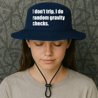 I Don't Trip Random Gravity Checks Bucket Hat