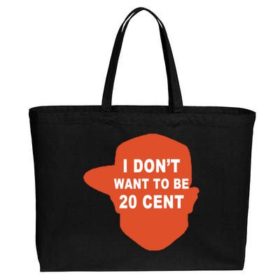 I Don't Want To Be 20 Cent Cotton Canvas Jumbo Tote