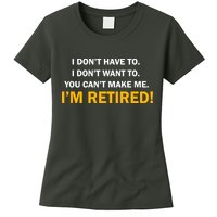 I Don't Want To I'm Retired Womens T-Shirt