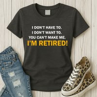 I Don't Want To I'm Retired Womens T-Shirt