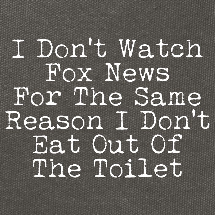 I Don't Watch Fox News Funny Political Cotton Canvas Backpack