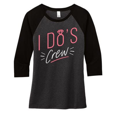 I Do's Crew Bridal Women's Tri-Blend 3/4-Sleeve Raglan Shirt