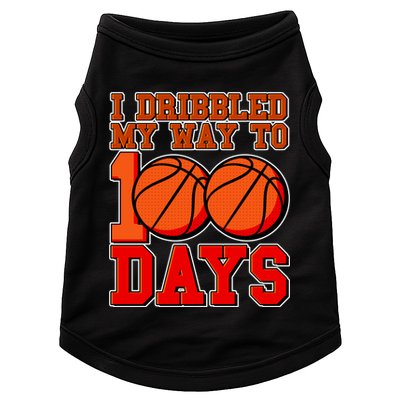 I Dribbled My Way To 100 Days Basketball Doggie Tank