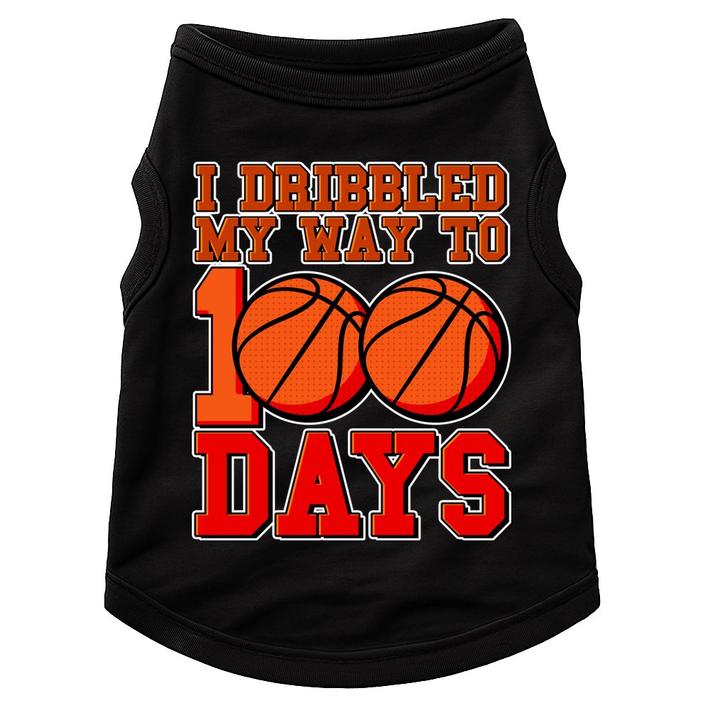 I Dribbled My Way To 100 Days Basketball Doggie Tank
