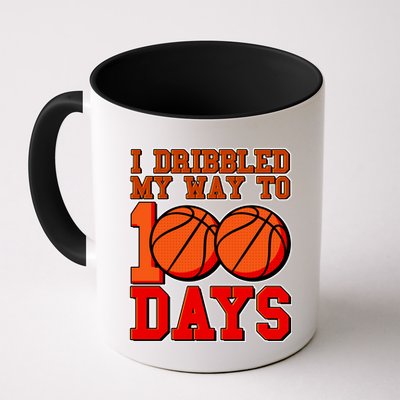 I Dribbled My Way To 100 Days Basketball Mug
