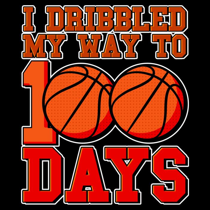 I Dribbled My Way To 100 Days Basketball Drawstring Bag