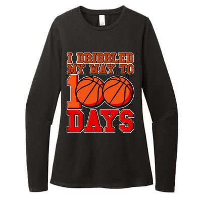 I Dribbled My Way To 100 Days Basketball Womens CVC Long Sleeve Shirt