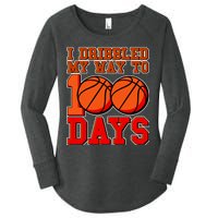 I Dribbled My Way To 100 Days Basketball Women's Perfect Tri Tunic Long Sleeve Shirt