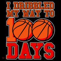 I Dribbled My Way To 100 Days Basketball 16 in Basic Backpack