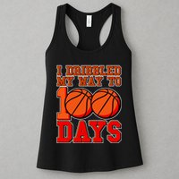 I Dribbled My Way To 100 Days Basketball Womens Tank Top