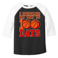 I Dribbled My Way To 100 Days Basketball Toddler Fine Jersey T-Shirt