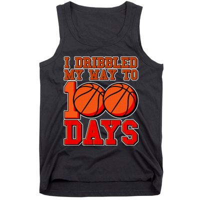 I Dribbled My Way To 100 Days Basketball Tank Top