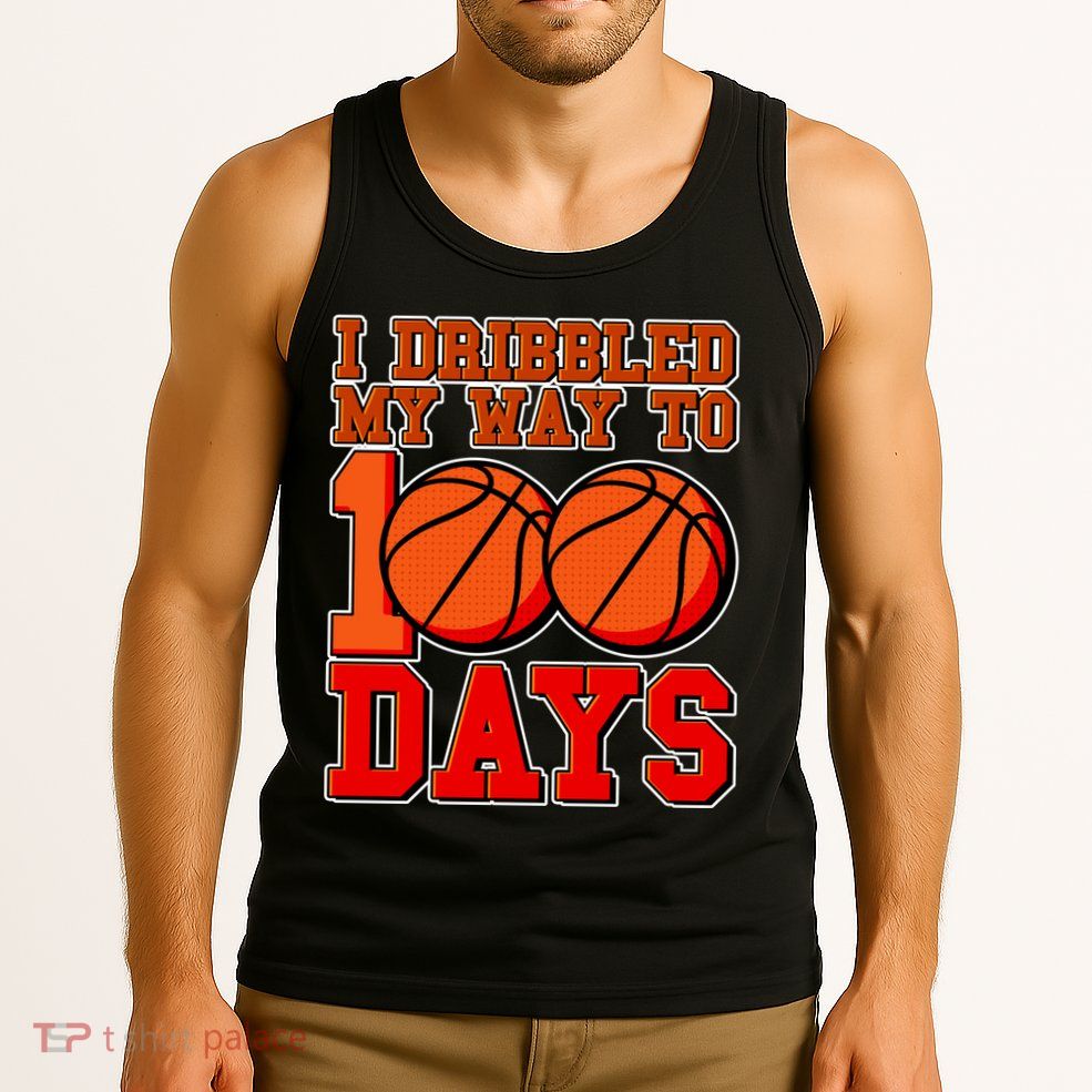 I Dribbled My Way To 100 Days Basketball Tank Top
