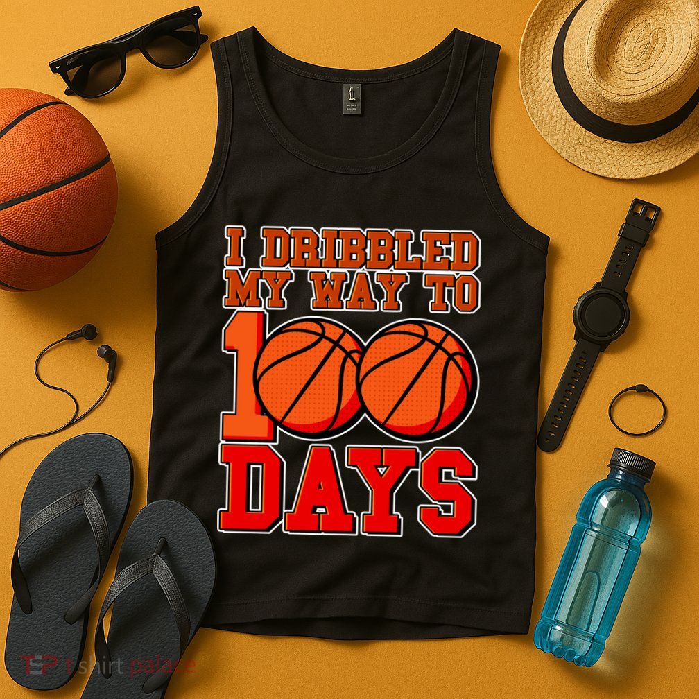 I Dribbled My Way To 100 Days Basketball Tank Top