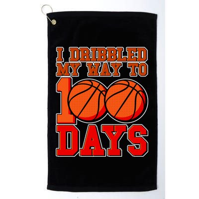 I Dribbled My Way To 100 Days Basketball Golf Towel