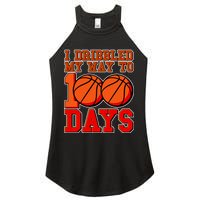 I Dribbled My Way To 100 Days Basketball Women's Perfect Tri Rocker Tank