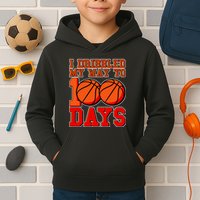 I Dribbled My Way To 100 Days Basketball Kids Hoodie