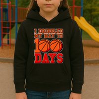 I Dribbled My Way To 100 Days Basketball Kids Hoodie