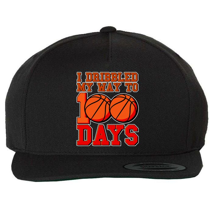 I Dribbled My Way To 100 Days Basketball Wool Snapback Cap