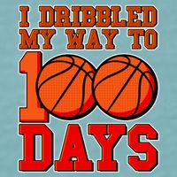 I Dribbled My Way To 100 Days Basketball Sueded Cloud Jersey T-Shirt