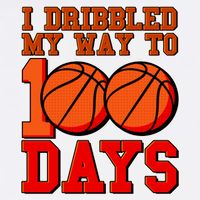 I Dribbled My Way To 100 Days Basketball Garment-Dyed Sweatshirt