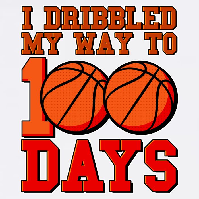I Dribbled My Way To 100 Days Basketball Garment-Dyed Sweatshirt