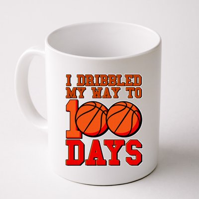 I Dribbled My Way To 100 Days Basketball Coffee Mug