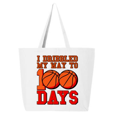 I Dribbled My Way To 100 Days Basketball 25L Jumbo Tote