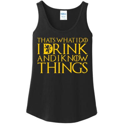 I Drink And Know Things Ladies Essential Tank