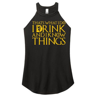 I Drink And Know Things Women's Perfect Tri Rocker Tank