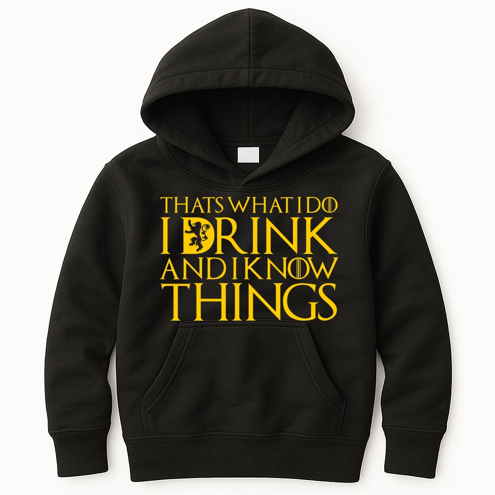 I Drink And Know Things Kids Hoodie