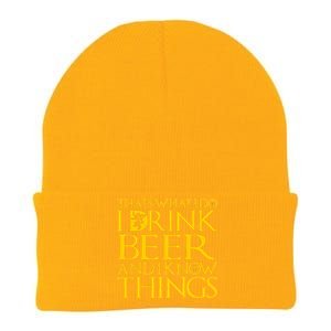 I Drink Beer And I Know Things Knit Cap Winter Beanie