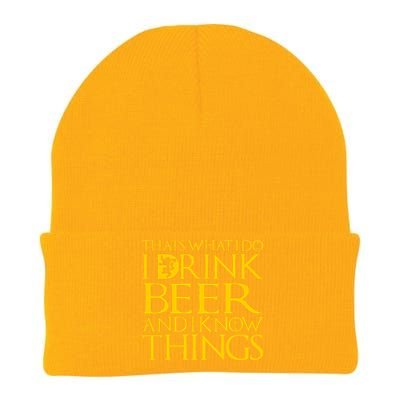 I Drink Beer And I Know Things Knit Cap Winter Beanie