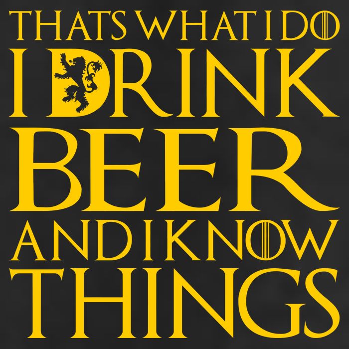I Drink Beer And I Know Things Golf Towel