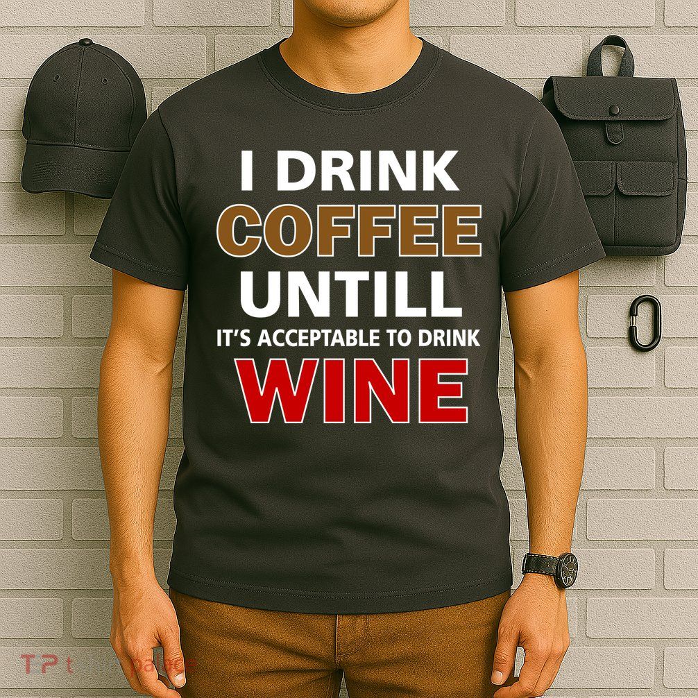 I Drink Coffee Until Wine T-Shirt