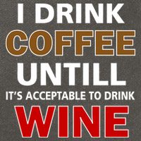 I Drink Coffee Until Wine Cotton Canvas Backpack