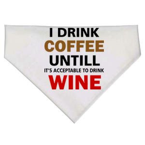 I Drink Coffee Until Wine USA-Made Doggie Bandana