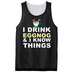 I Drink Eggnog And Know Things Mesh Reversible Basketball Jersey Tank