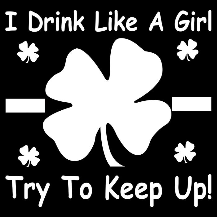 I Drink Like A Girl Try To Keep Up Drawstring Bag