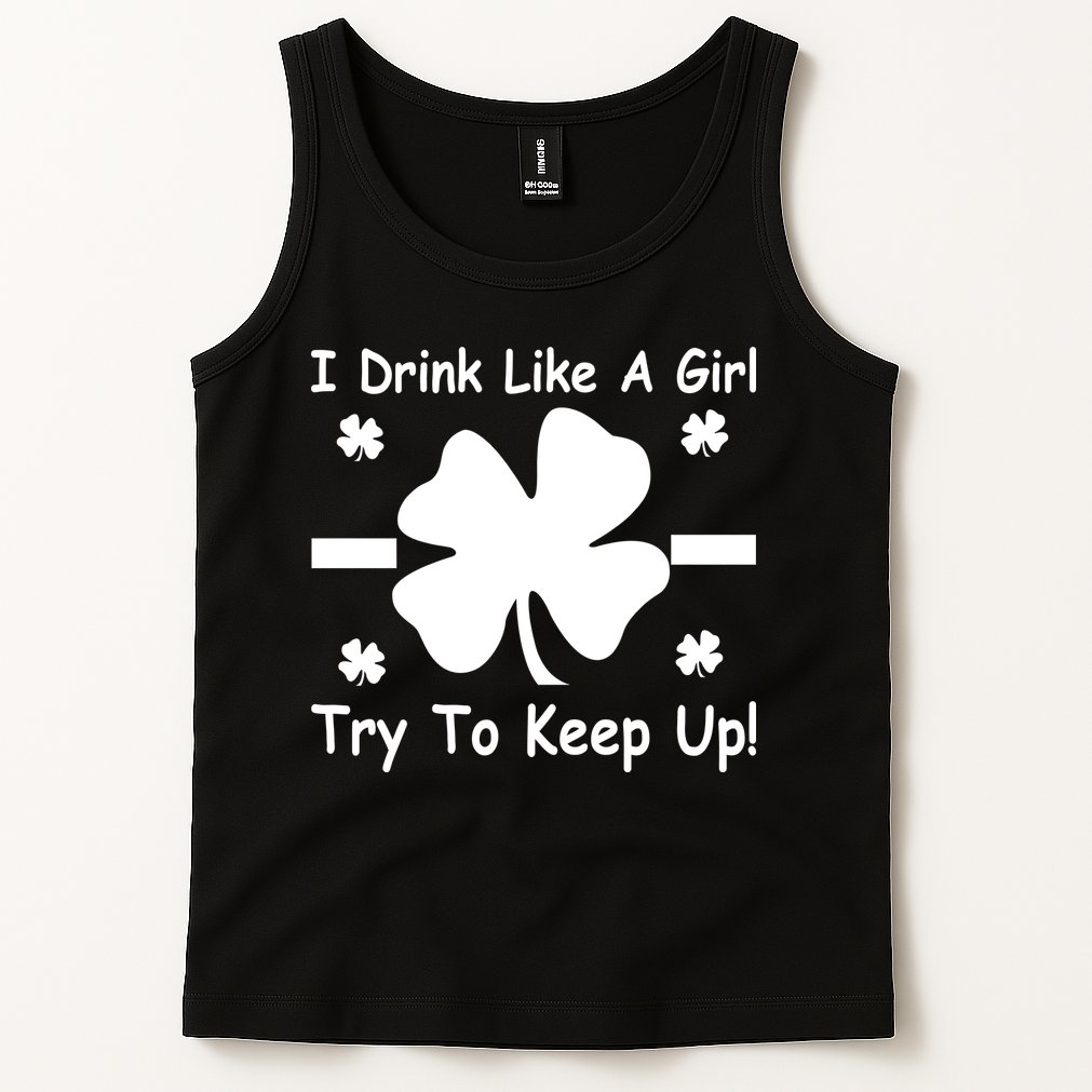 I Drink Like A Girl Try To Keep Up Tank Top