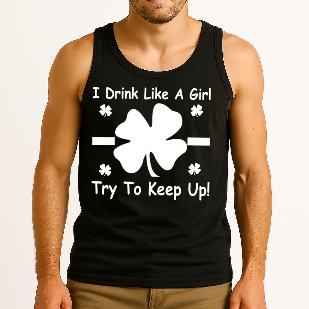 I Drink Like A Girl Try To Keep Up Tank Top